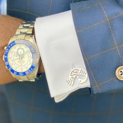Sankofa Silver Cufflinks