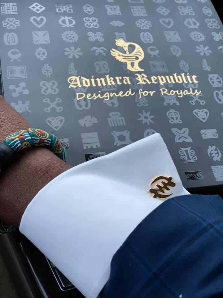 Gye Nyame Gold Cufflinks