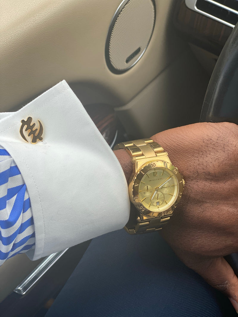 Gye Nyame Gold Cufflinks