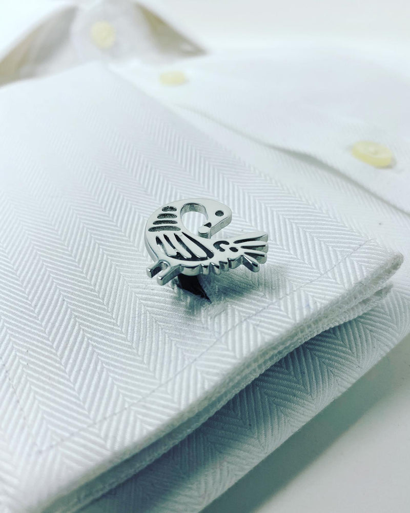 Sankofa Silver Cufflinks