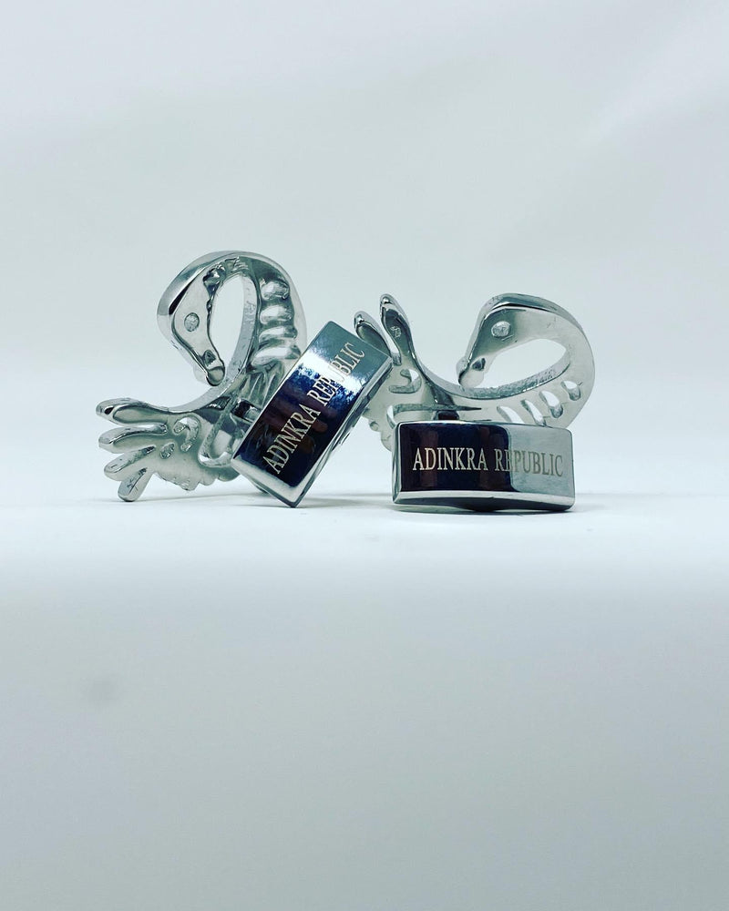 Sankofa Silver Cufflinks