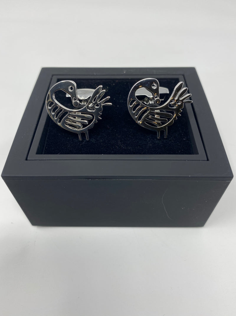 Sankofa Silver Cufflinks