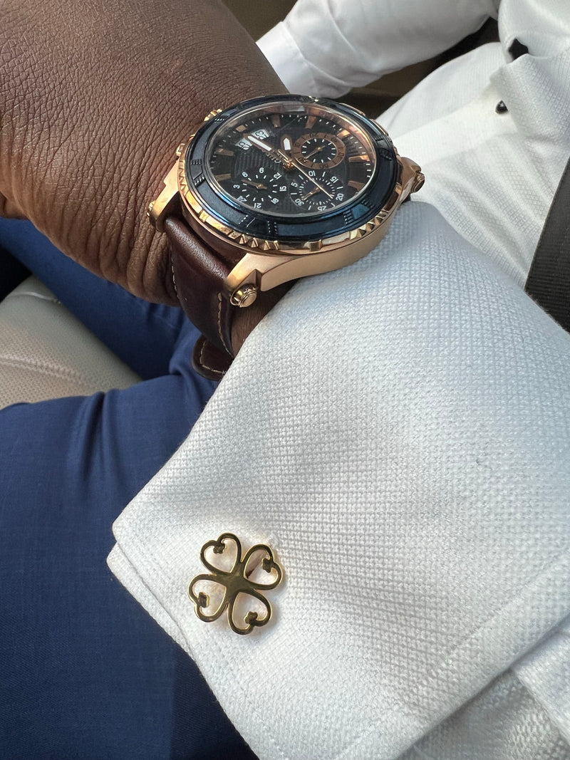 Nyame Dua Gold Cufflinks