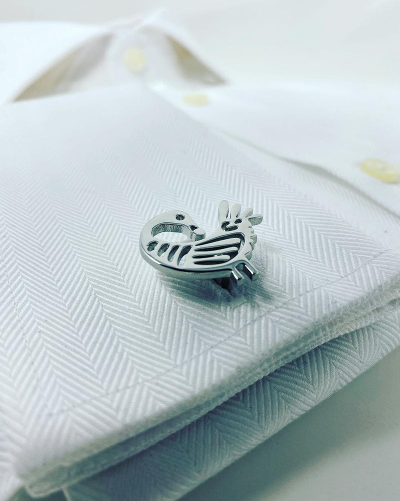 Sankofa Silver Cufflinks